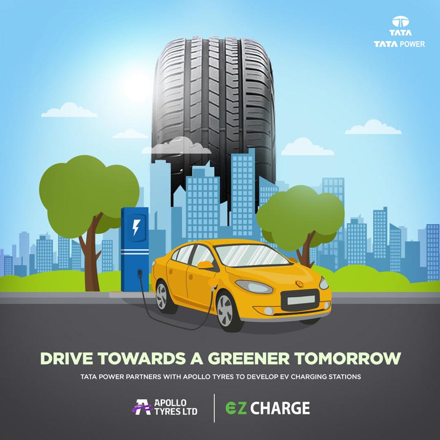 Apollo Tyres и Tata Power объединяют усилия для развития инфраструктуры зарядки электромобилей