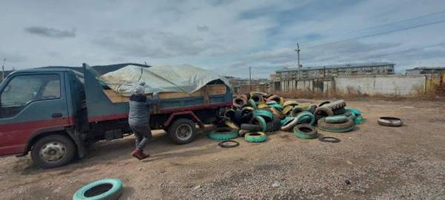 Жители Улан-Удэ за одну неделю сдали на переработку более 56 тонн старых покрышек