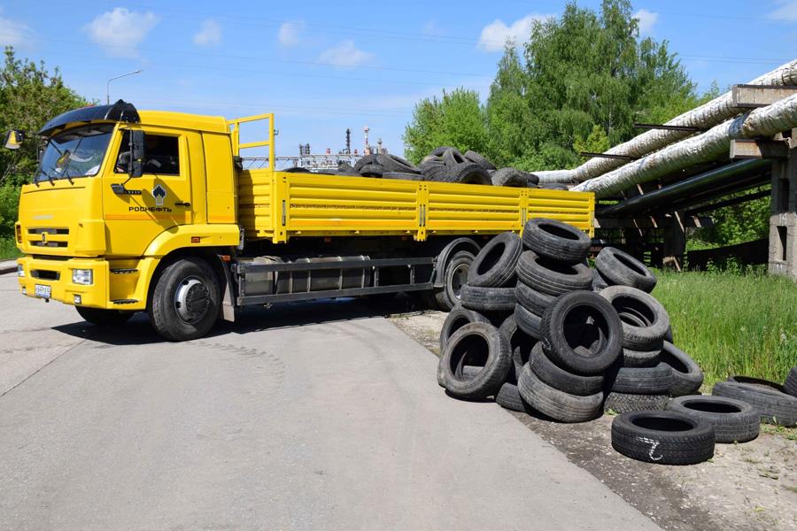Рязанская «дочка» Роснефти провела очередную акцию по сбору отработанных автомобильных шин