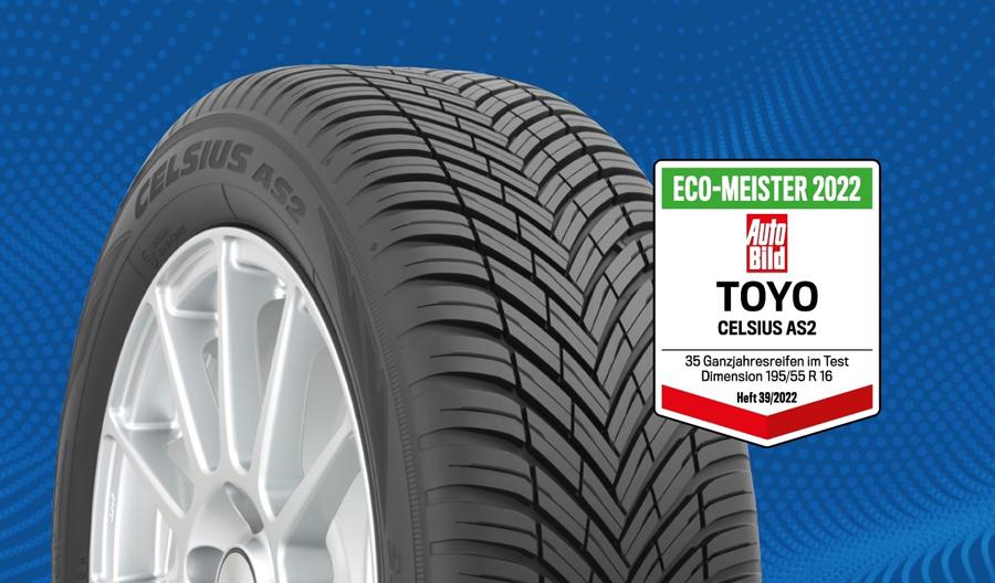 Toyo Celsius AS2 получил статус «Eco Master 2022» от экспертов Auto Bild