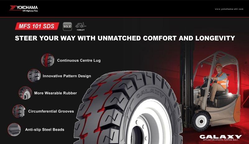 Под брендом Galaxy представлена новая цельнолитая шина для погрузчиков