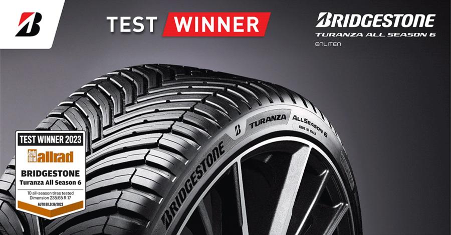 Всесезонка Bridgestone Turanza All Season 6 - победитель сравнительного теста Auto Bild Allrad