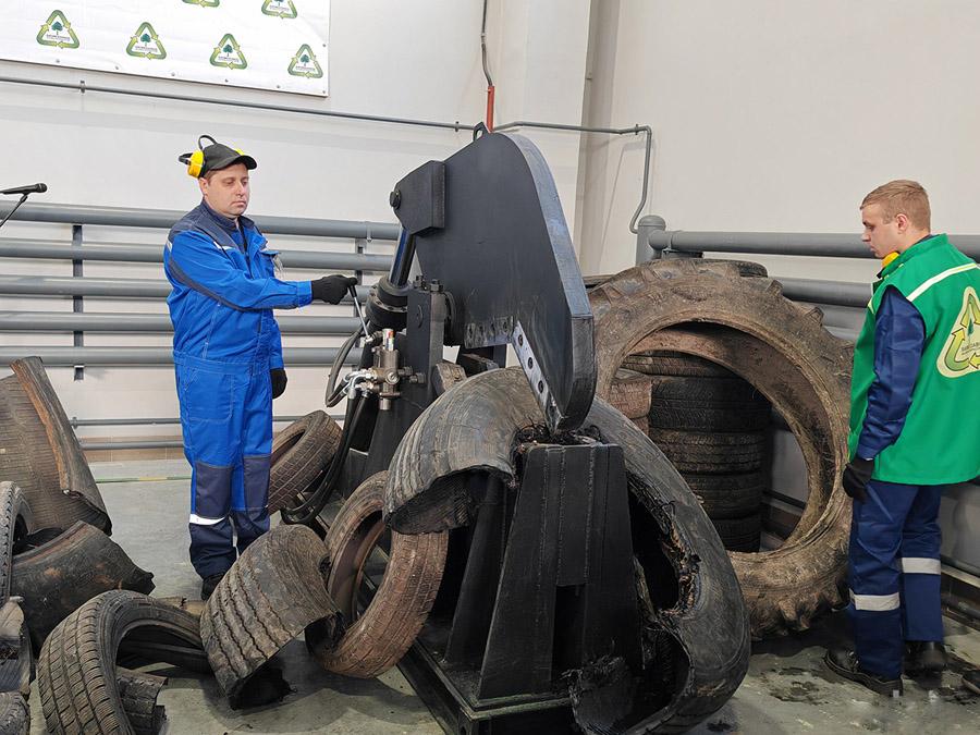 В Новополоцке открыли комплекс по переработке изношенных шин