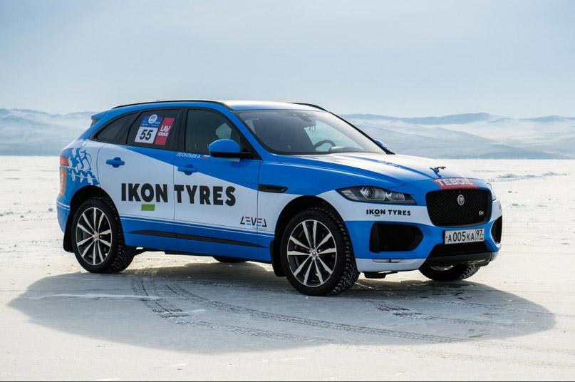 Шипованные шины Ikon Tyres позволили установить 10 рекордов скорости на льду Байкала 