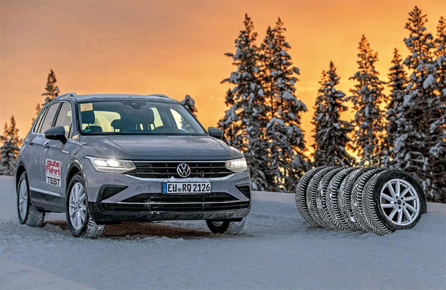 Тест всесезонных шин 235/55R18 в зимних условиях (Gute Fahrt, 09/2022)