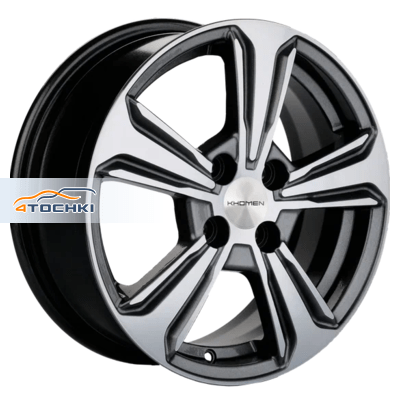 Диски Khomen Wheels KHW1502 (Rio/Solaris) G-Silver-FP 6x15/4x100 ЕТ46 D54,1