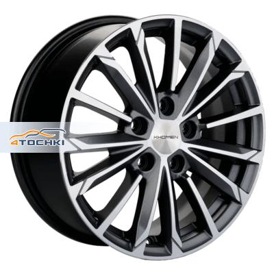 Диски Khomen Wheels KHW1611 (Huyndai/Mazda) Gray-FP