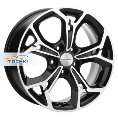 Диски Khomen Wheels KHW1702 (Jolion) Black-FP 7x17/5x114,3 ЕТ37 D66,5