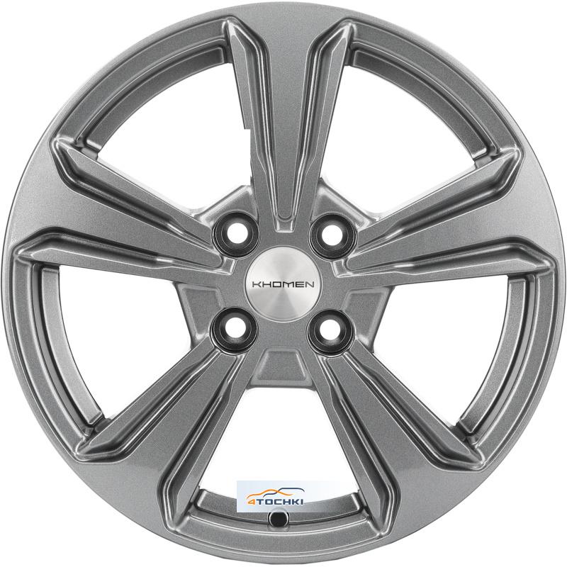 キム　 Диски Khomen Wheels KHW1502 (Rio/Solaris) Gray 6x15/4x100 ЕТ46 D54