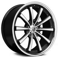 Lexani CVX55 Gloss Black/Machined/Chrome Lip