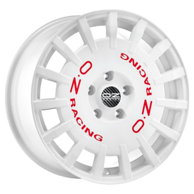 Rally Racing Race White + Red Lettering