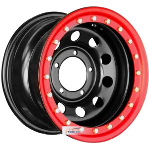 Диски Off-Road Wheels УАЗ с бедлоком (красный) черный