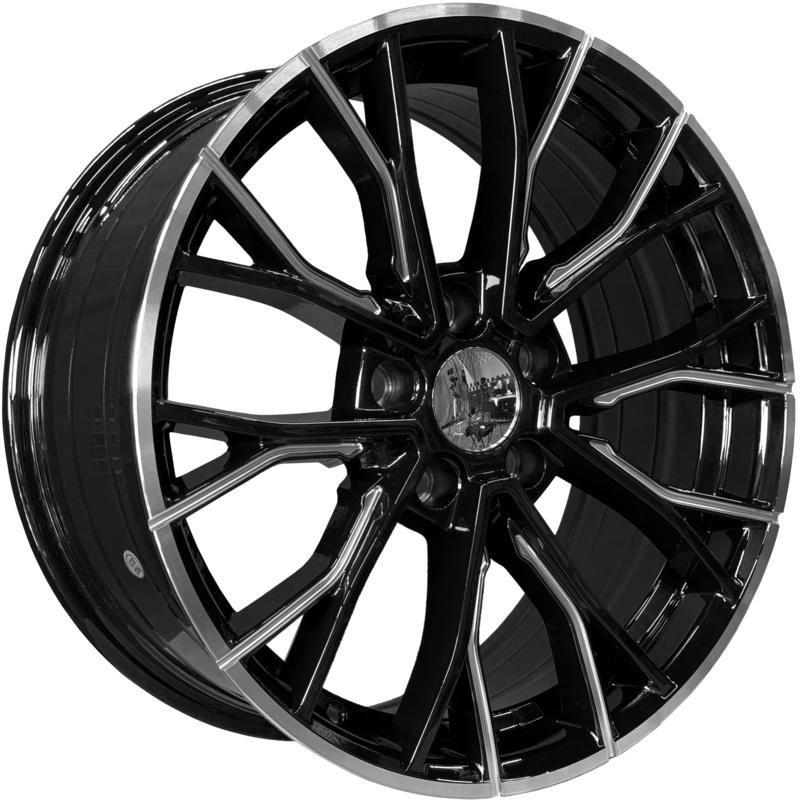 5438 Gloss Black Machine Edge and Milled Spoke